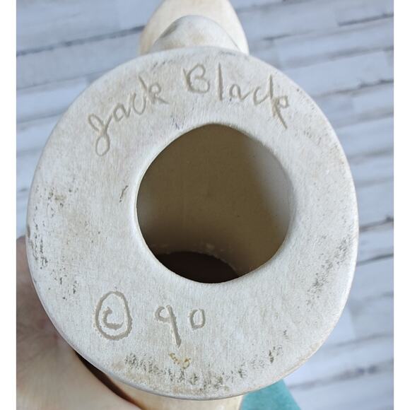 Vintage 1990 Pottery 'Flight Into Egypt" Holy Family On Donkey Signed Jack Black - Picture 8 of 12